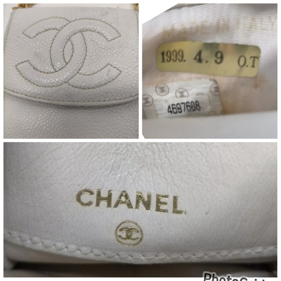 Auth Chanel Caviar Crossbody (24k gold) or Cell Phone Holder - Picture 8 of 14